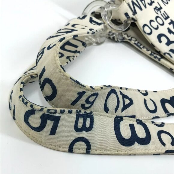 CHANEL By the Sea CC Mark Clear Chain Shoulder Tote Bag Canvas White x navy - Picture 4 of 12